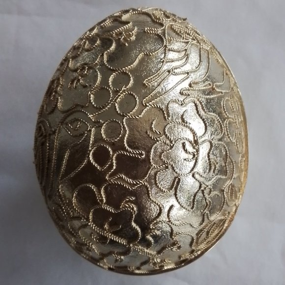 Cloisonné Egg Enamel ornament with Chinese design inside Egg Shell - 2 pieces - Picture 3 of 14